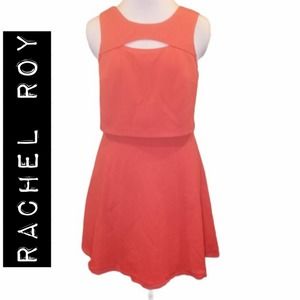 NWT Rachel Roy Pink Keyhole Knit Layered Dress